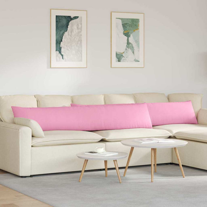 Afbeelding laden in galerijviewer, Vidaxl sofa kussens 2 pcs roze 200 x 40 cm stof
