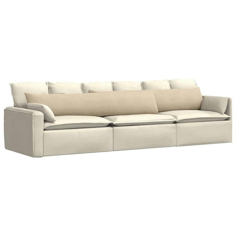 Afbeelding laden in galerijviewer, Vidaxl sofa kussens 2 stuks crème 200 x 40 cm stof
