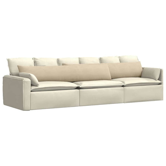 Vidaxl sofa kussens 2 stuks crème 200 x 40 cm stof