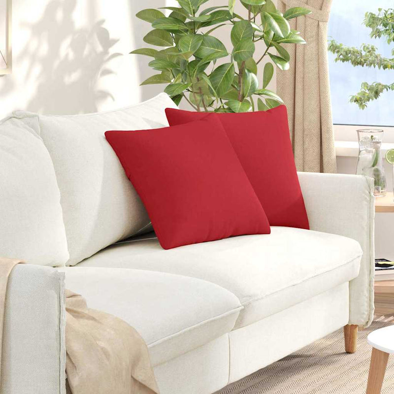 Afbeelding laden in galerijviewer, Vidaxl sofa kussens 2 pcs rood 45 x 45 cm stof
