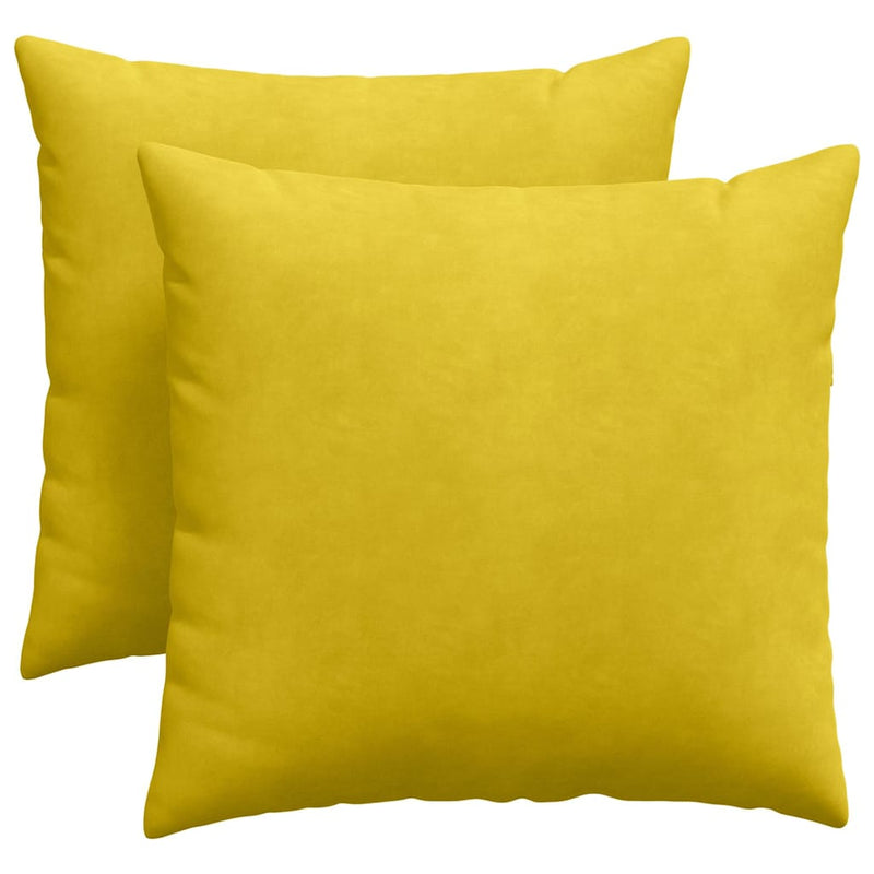 Afbeelding laden in galerijviewer, Vidaxl sofa kussens 2 stuks geel 45 x 45 cm cordstof
