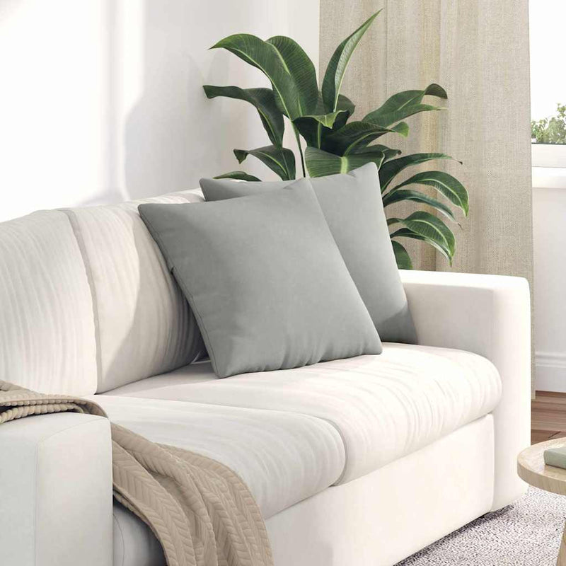 Afbeelding laden in galerijviewer, Vidaxl sofa kussens 2 stuks lichtgrijs 45 x 45 cm stof
