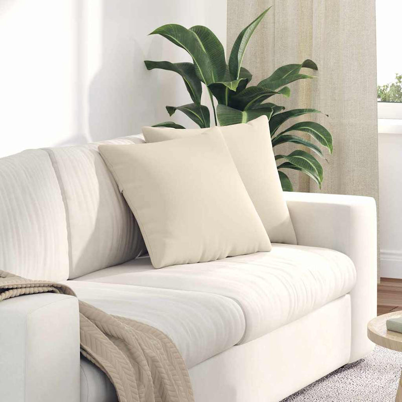 Afbeelding laden in galerijviewer, Vidaxl sofa kussens 2 stuks beige 45 x 45 cm stof

