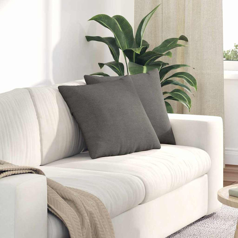 Afbeelding laden in galerijviewer, Vidaxl sofa kussens 2 stuks lichtgrijs 45 x 45 cm cordstof
