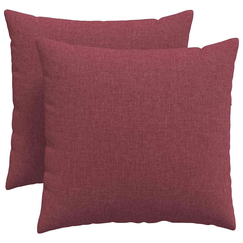 Afbeelding laden in galerijviewer, Vidaxl sofa kussens 2 pcs wijnrood 50 x 50 cm stof
