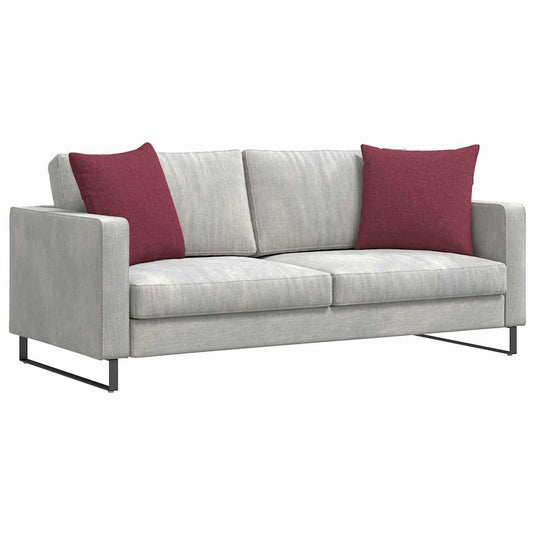 Vidaxl sofa kussens 2 pcs wijnrood 50 x 50 cm stof