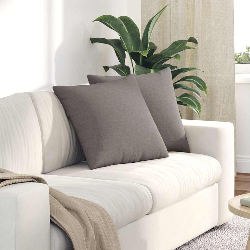 Afbeelding laden in galerijviewer, Vidaxl sofa kussens 2 pcs taupe 50 x 50 cm stof
