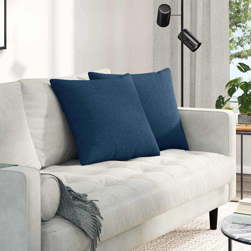 Afbeelding laden in galerijviewer, Vidaxl sofa kussens 2 pcs blauw 50 x 50 cm stof
