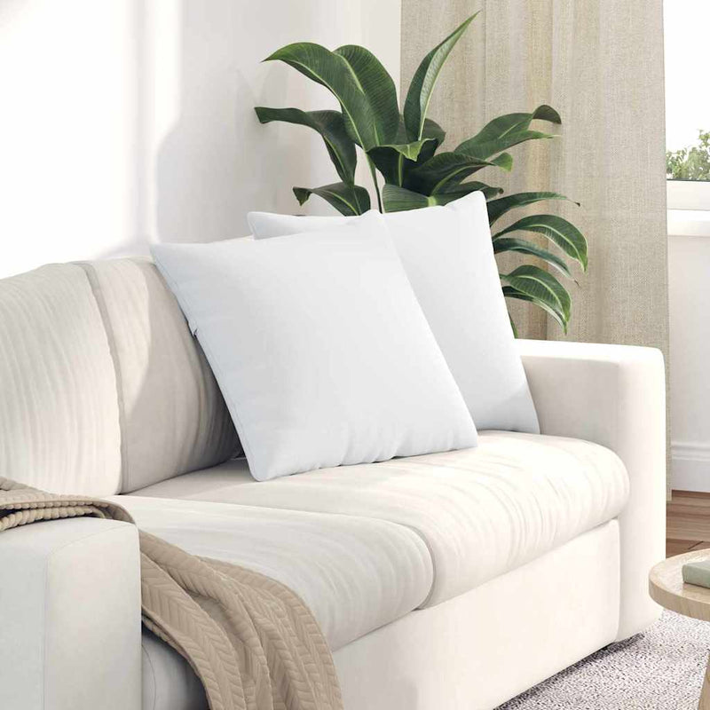 Afbeelding laden in galerijviewer, Vidaxl sofa kussens 2 pcs wit 50 x 50 cm stof

