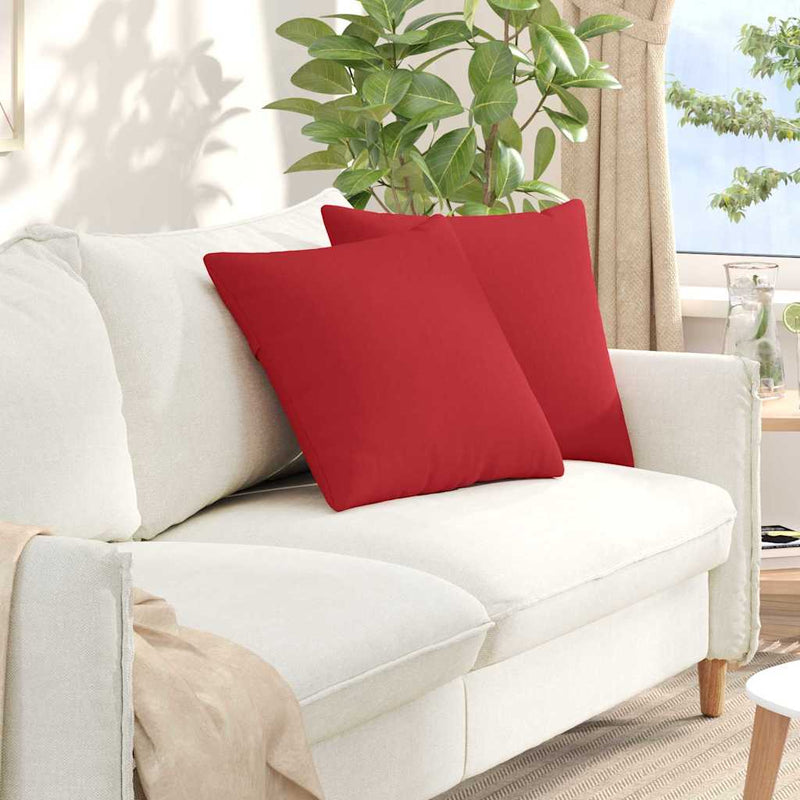 Afbeelding laden in galerijviewer, Vidaxl sofa kussens 2 pcs rood 50 x 50 cm stof
