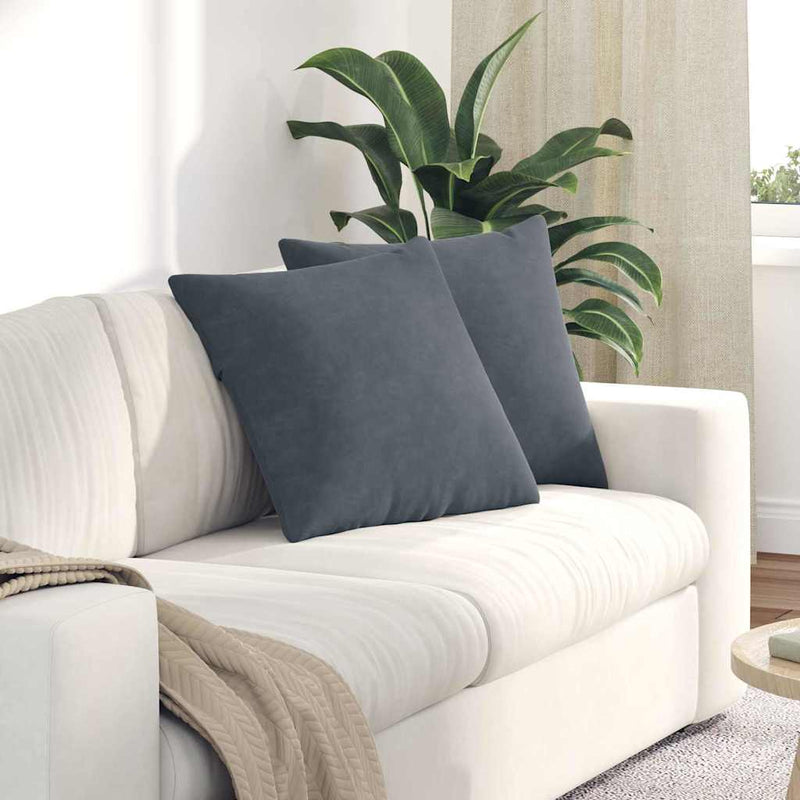 Afbeelding laden in galerijviewer, Vidaxl sofa kussens 2 stuks donkergrijs 50 x 50 cm cordstof
