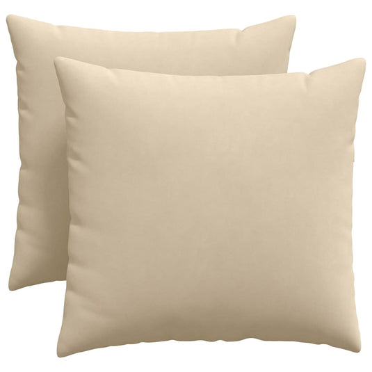 Vidaxl sofa kussens 2 stuks crème 50 x 50 cm stof