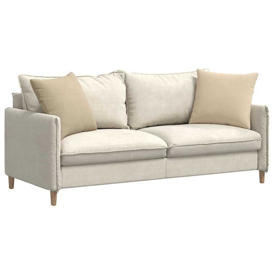 Vidaxl sofa kussens 2 stuks crème 50 x 50 cm stof