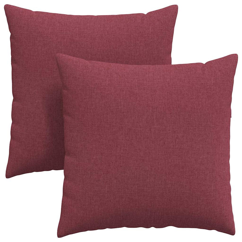 Afbeelding laden in galerijviewer, Vidaxl sofa kussens 2 pcs wijnrood 60 x 60 cm stof
