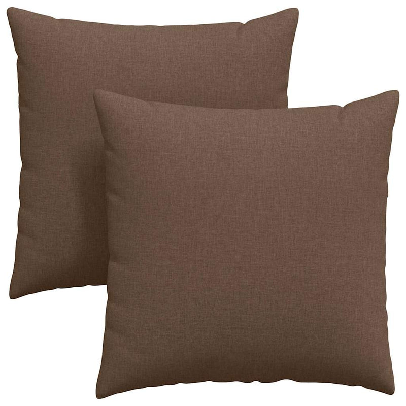 Afbeelding laden in galerijviewer, Vidaxl sofa kussens 2 pcs bruin 60 x 60 cm stof
