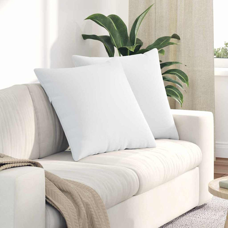 Afbeelding laden in galerijviewer, Vidaxl sofa kussens 2 pcs wit 60 x 60 cm stof
