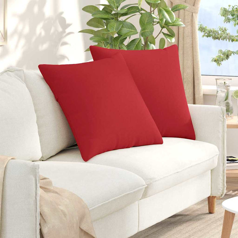 Afbeelding laden in galerijviewer, Vidaxl sofa kussens 2 pcs rood 60 x 60 cm stof
