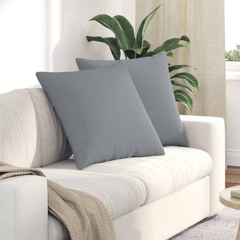 Afbeelding laden in galerijviewer, Vidaxl sofa kussens 2 pcs lichtgrijs 80 x 80 cm stof

