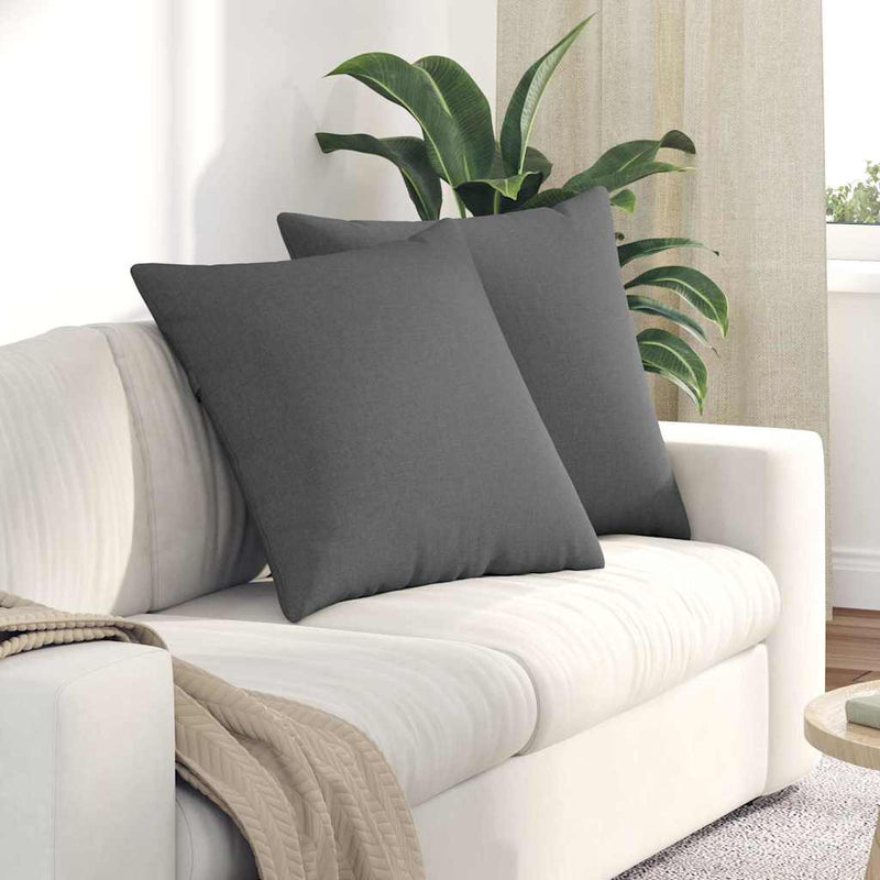 Afbeelding laden in galerijviewer, Vidaxl sofa kussens 2 pcs donkergrijs 80 x 80 cm stof
