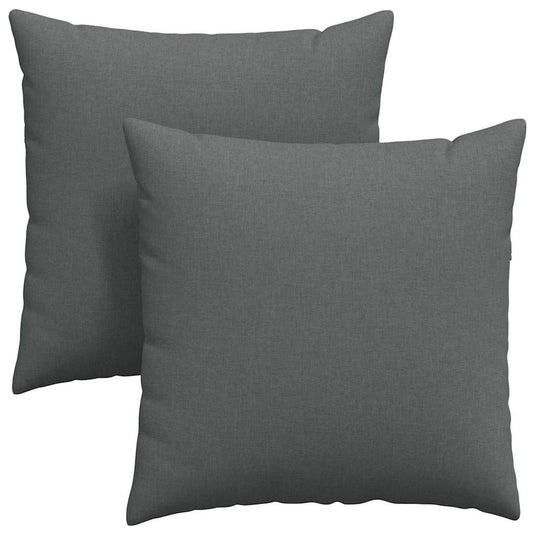 Vidaxl sofa kussens 2 pcs donkergrijs 80 x 80 cm stof