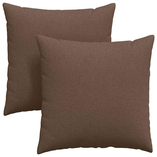 Vidaxl sofa kussens 2 pcs bruin 80 x 80 cm stof