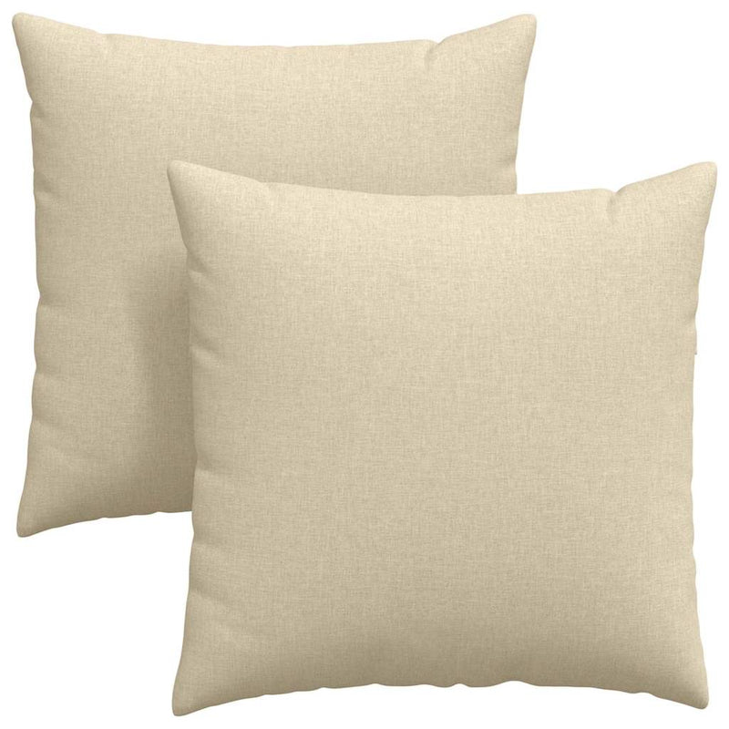 Afbeelding laden in galerijviewer, Vidaxl sofa kussens 2 pcs crème 80 x 80 cm stof
