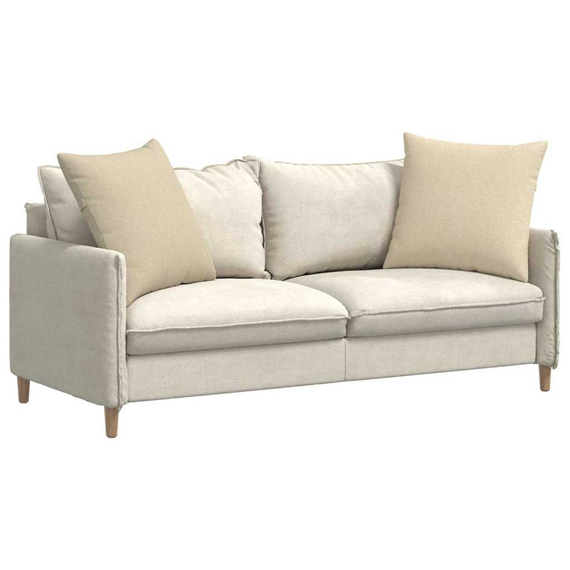 Afbeelding laden in galerijviewer, Vidaxl sofa kussens 2 pcs crème 80 x 80 cm stof

