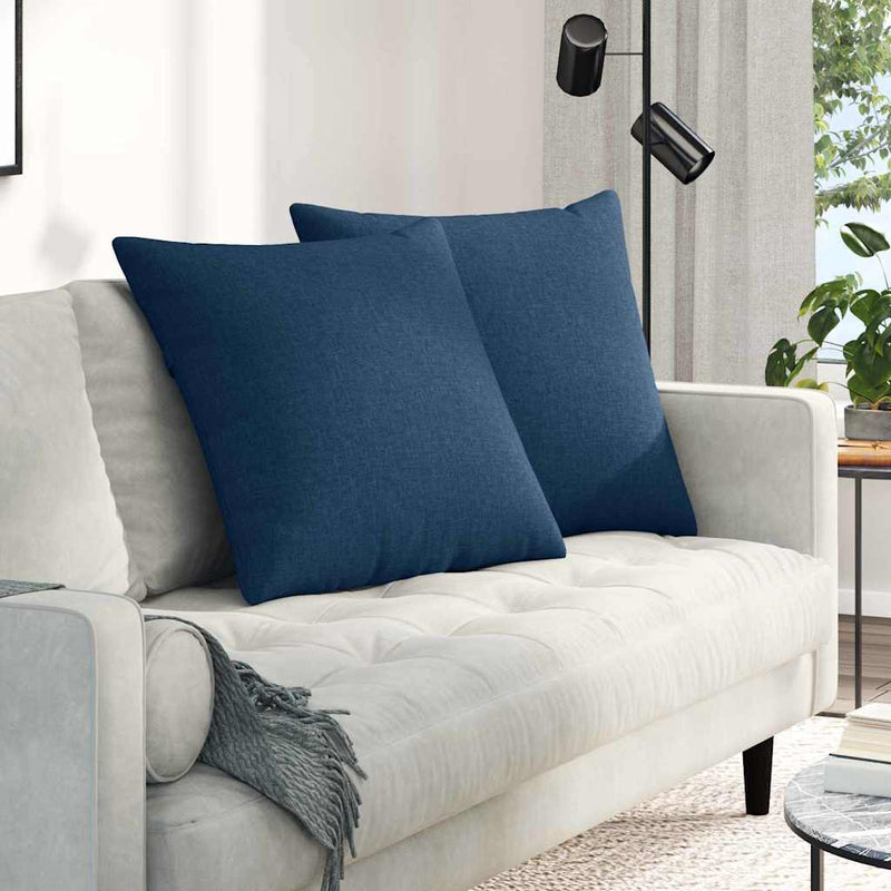Afbeelding laden in galerijviewer, Vidaxl sofa kussens 2 pcs blauw 80 x 80 cm stof
