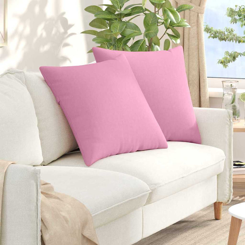 Afbeelding laden in galerijviewer, Vidaxl sofa kussens 2 pcs roze 80 x 80 cm stof
