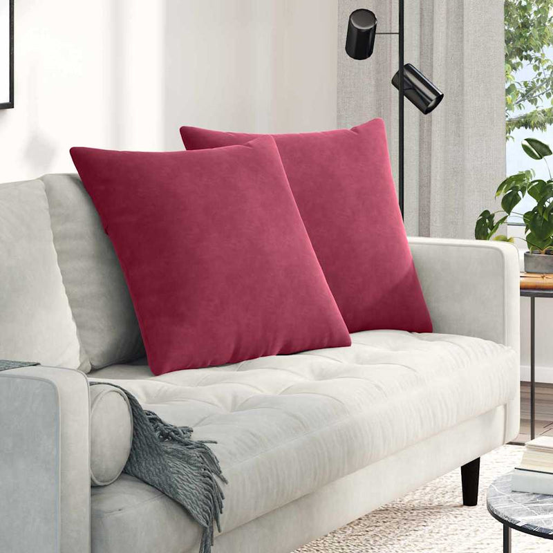 Afbeelding laden in galerijviewer, Vidaxl sofa kussens 2 stuks wijnrood 80 x 80 cm cordstof
