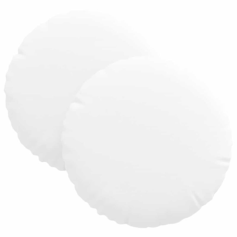 Afbeelding laden in galerijviewer, Vidaxl zitkussens 2 pcs wit ø30 x 13 cm stof
