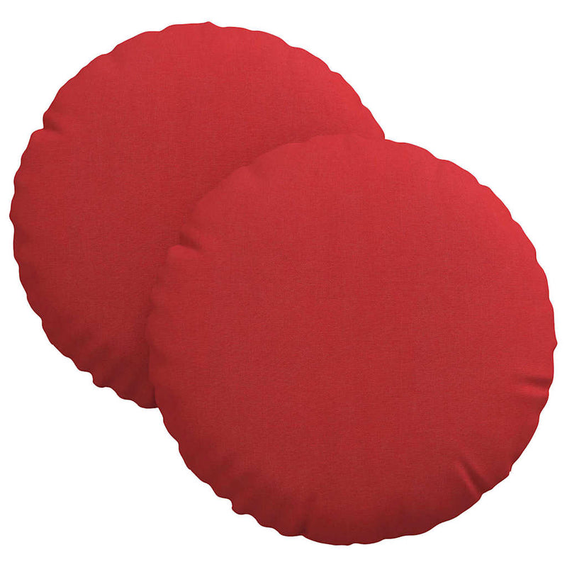 Afbeelding laden in galerijviewer, Vidaxl zitkussens 2 pcs rood ø30 x 13 cm stof
