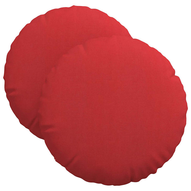 Afbeelding laden in galerijviewer, Vidaxl zitkussens 2 pcs rood ø40 x 13 cm stof
