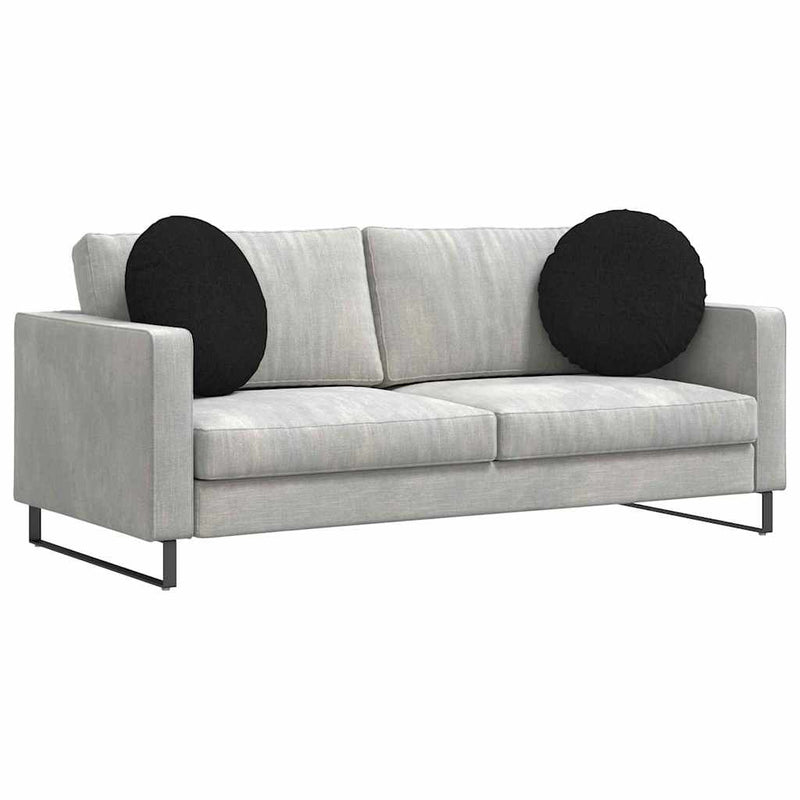Afbeelding laden in galerijviewer, Vidaxl zitkussens 2 pcs zwart ø50 x 19 cm stof
