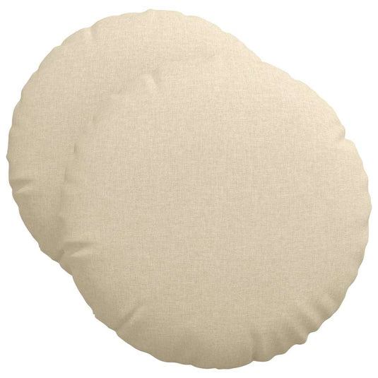 Vidaxl zitkussens 2 pcs crème ø50 x 19 cm stof