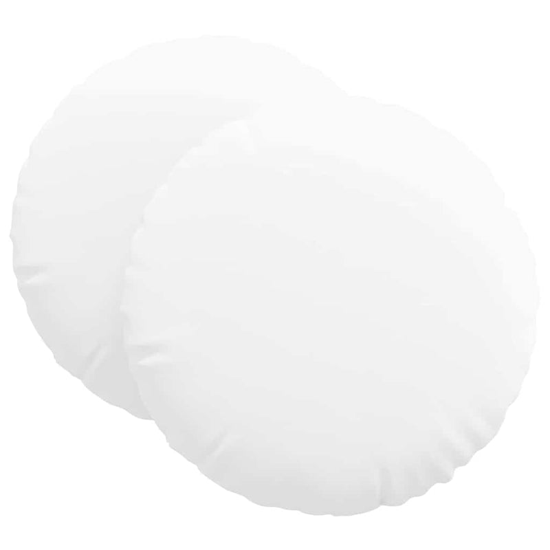 Afbeelding laden in galerijviewer, Vidaxl zitkussens 2 pcs wit ø60 x 21 cm stof
