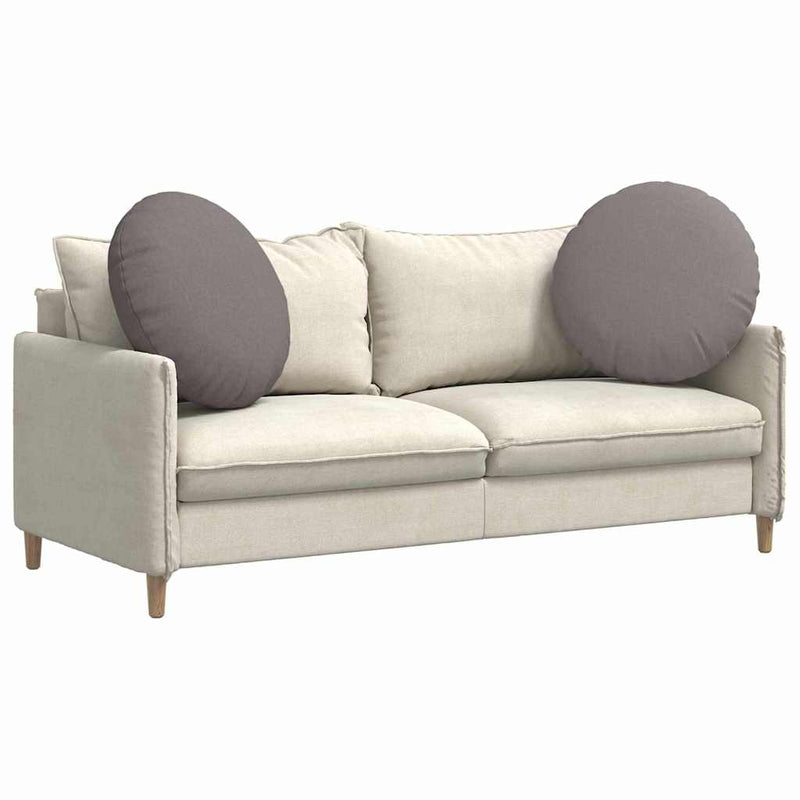 Afbeelding laden in galerijviewer, Vidaxl zitkussens 2 st stof taupe ø80 x 29 cm
