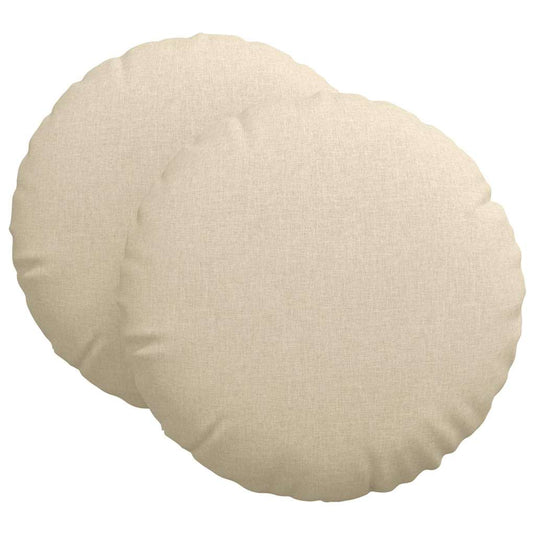Vidaxl zitkussens 2 pcs crème ø80 x 29 cm stof