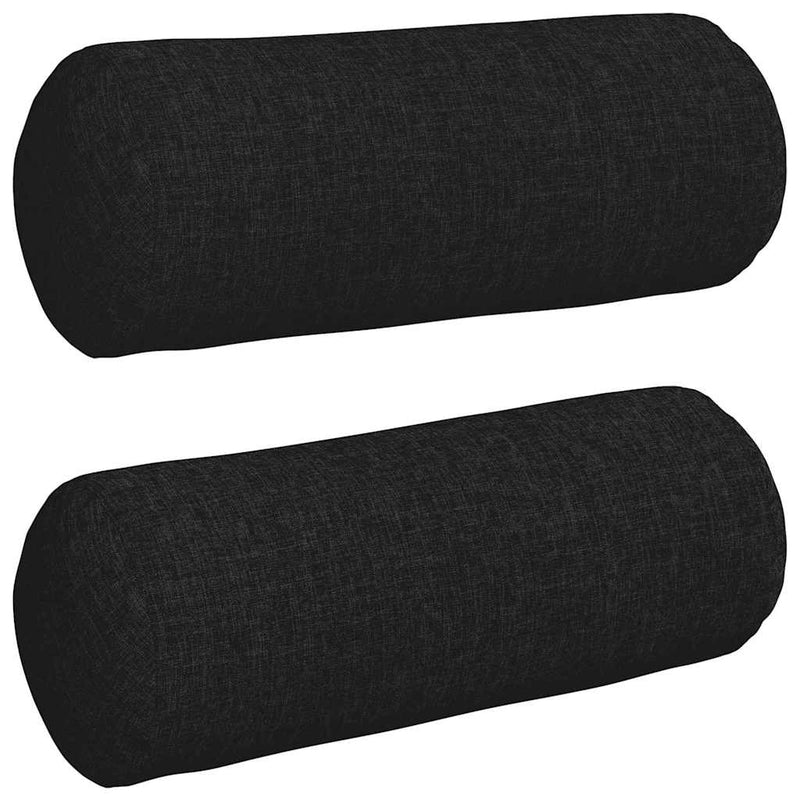 Afbeelding laden in galerijviewer, Vidaxl bolster kussens 2 stuks zwart ø 15 x 40 cm stof
