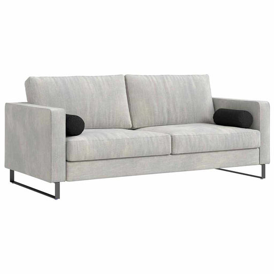 Vidaxl bolster kussens 2 stuks zwart ø 15 x 40 cm stof