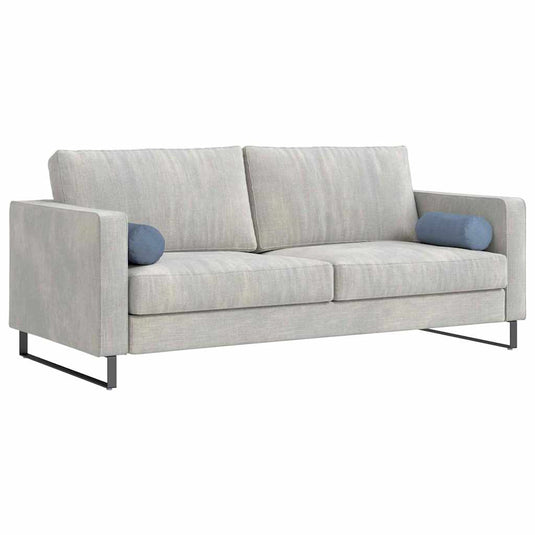 Vidaxl bolster kussens 2 stuks blauw ø 15 x 40 cm cordstof