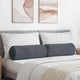 Vidaxl bolster kussens 2 stuks donkergrijs ø 25 x 70 cm cordstof