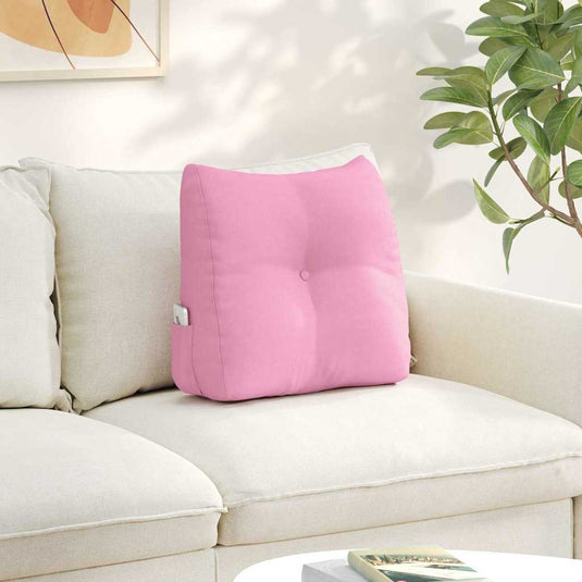 Vidaxl rugkussen roze 45 x 24 x 50 cm stof