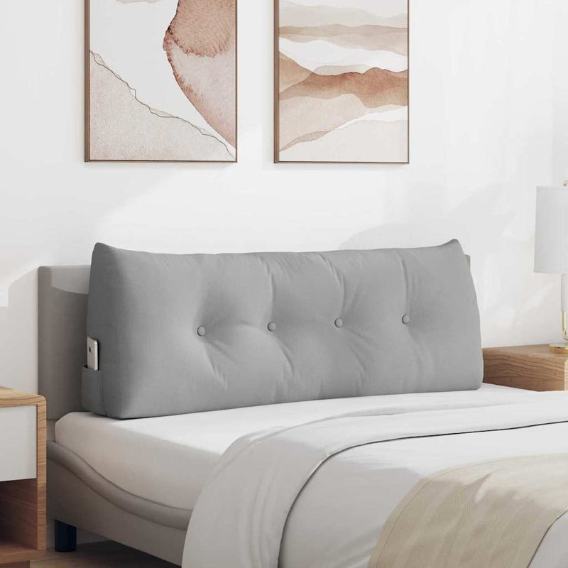 Afbeelding laden in galerijviewer, Vidaxl rugkussen wolkengrijs 120 x 50 x 24 cm stof
