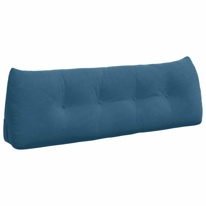 Afbeelding laden in galerijviewer, Vidaxl rugkussen blauw 140 x 24 x 50 cm fluweel
