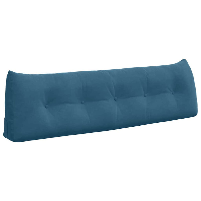 Afbeelding laden in galerijviewer, Vidaxl rugkussen blauw 160 x 24 x 50 cm fluweel
