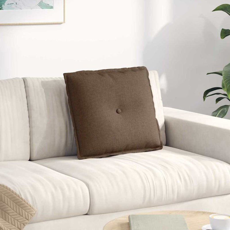 Afbeelding laden in galerijviewer, Vidaxl rugkussen bruin 50 x 19 x 45 cm stof
