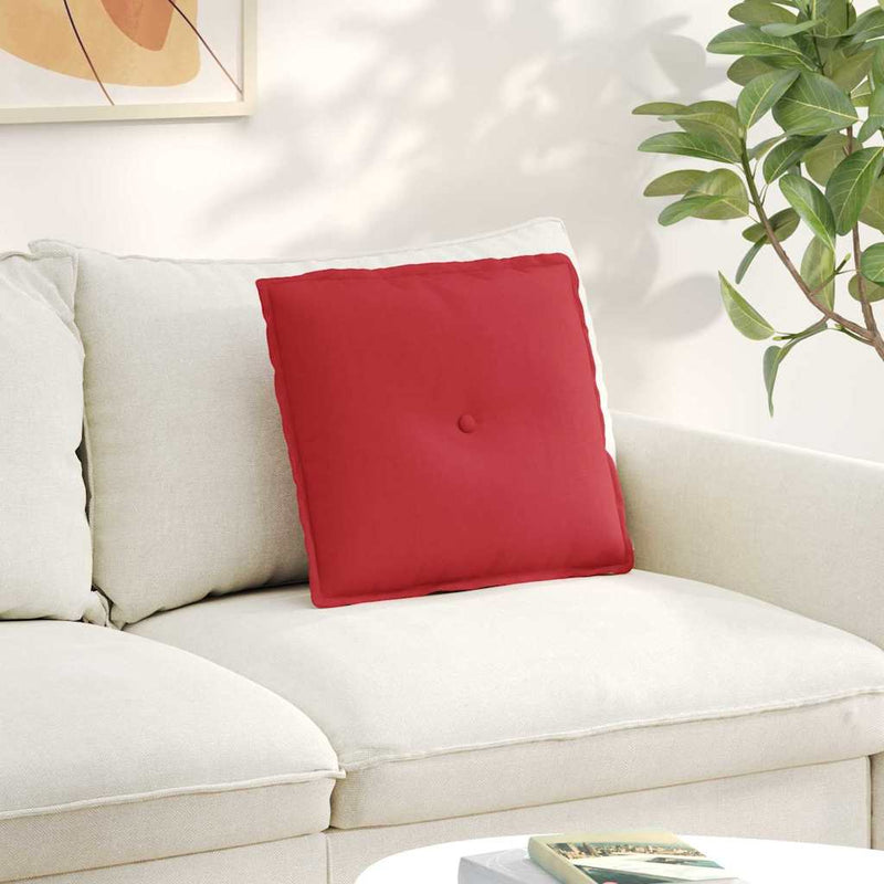 Afbeelding laden in galerijviewer, Vidaxl rugkussen rood 50 x 19 x 45 cm stof
