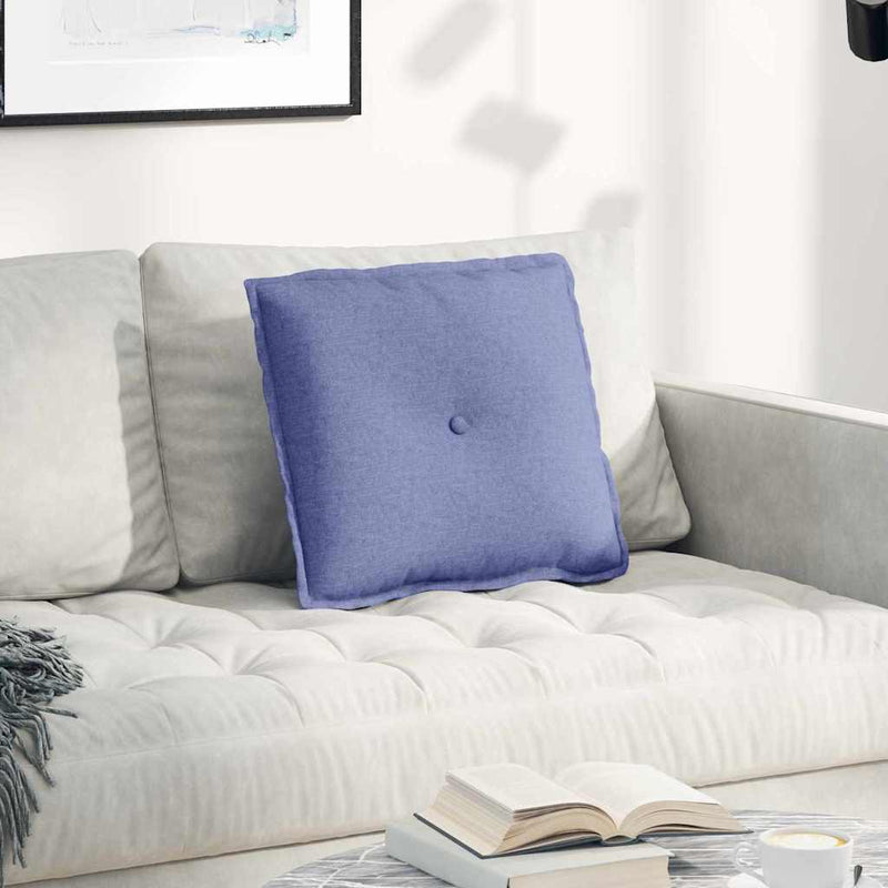 Afbeelding laden in galerijviewer, Vidaxl rugkussen jeans blauw 50 x 19 x 45 cm stof
