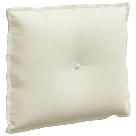 Vidaxl rugkussen crème 60 x 50 cm cordstof